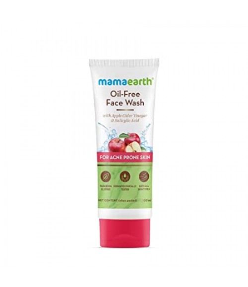 Mamaearth Oil Free Face Wash For Oily Skin, With Apple Cider Vinegar & Salicylic Acid For Acne-Prone Skin 100 Ml